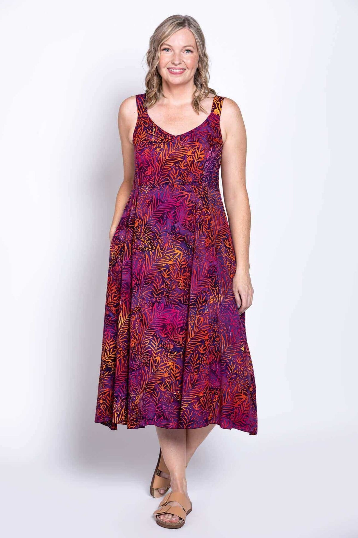 Shauna Dress, Pink Tropics